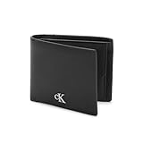 Calvin Klein Jeans Mono HRDW RFID Bifold W/Coin K50K511444, Portafogli Uomo, Nero (Black), OS