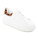 Toocool Sneakers Donna Scarpe Sportive Leopardo Stringate Lacci Casual R13YD2007 [36,Leopardato]