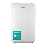 Hisense, APC09NJ, Climatizzatore Portatile,9000BTU/h, 2,6kW, 25㎡, 3-in-1 (Raffrescamento,Ventilazione,Deumidificazione),63dB,LED Display,Timer 24h, Telecomando[Classe energetica A]