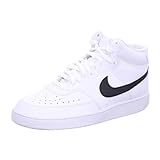 Nike Court Vision Mid Next Nature, Scarpe da Ginnastica Uomo, White Black White, 44 EU