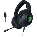 Razer Kraken V3 X USB - Cuffie cablate USB da gaming Comfort ultraleggero (ultra-leggera da 285g, Driver TriForce da 40mm, Microfono cardioide HyperClear, Audio Surround 7.1, Chroma RGB) Nero