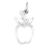 Jewels Obsession 14K White Gold Apple Pendant