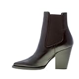 Saint Laurent Donna Stivaletto Chelsea Theo in Pelle Nero con Tacco Western. Tacco 9,5 cm Color Nero Size 35.5