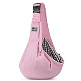 ALLSOPETS Borsa da Viaggio per Cani Borsa per Gatto Piccola Taglia con Tasca Portaoggetti Marsupio per Cane Borsa Portatile per Trasportini per Animali per Cani o Gatti Piccola (Rosa Pallido)