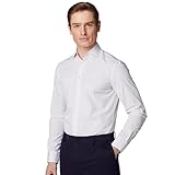 Hackett Città Tattersall Camicia, Bianco (Bianco/Rosso), L Uomo