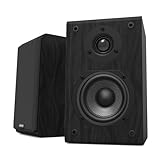 LONPOO LP-42 Coppia Diffusori da Scaffale Passivo - Hi-Fi Legno Altoparlante 75W *2 RMS, Tweeter 1" & Woofer 4" in fibra di carbonio, 4-8 Ohm