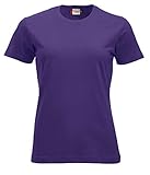 Clique - T-shirt maglietta mezza manica New Classic-T Ladies da donna in cotone jersey primavera estate disponibili in diversi colori e taglie (viola M)