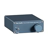 Fosi Audio V1.0G Amplificatore Audio, Chip TI TPA3116D2, 50Wx2, Mini Amplificatore HiFi Stereo, 2.0 Canali Class D Integrato, Stile Retrò anni  70 e  80, per Sistema HiFi Domestico, Diffusori Passivi