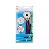 Prym 611368-Taglierina Rotante Multi con 3 Lame da 45 mm, Inox, Colore: Viola Rotary Cutter, Acciaio Inossidabile Plastica, Blue, Purple, Silver