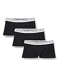 Calvin Klein Surge Low Rise Trunk 3pk, Boxer Uomo, Black W/ White Wb, S (pacco da 3)