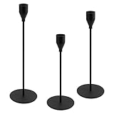 UKOFEW Candelabro Set,3 Pezzi Portacandele in Metallo,33/28/23 cm Candeliere da Tavolo,Candelabro Moderno per Matrimoni, Compleanni, Natale, Cena a Lume di Candela