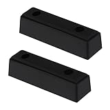 ECSiNG 2PCS gomma urto Stop Buffer paraurti anti-collisione blocco per camion rimorchio camper porta pesante acciaio porta veicolo 210x50x50x50mm nero