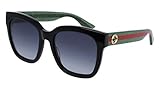 Gucci GG0034S 002 Occhiali da Sole, Nero (Black/Grey), 54 Donna