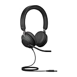 Jabra Evolve2 40 SE Cuffie Stereo cablate con cancellazione del rumore, USB-A, Ottimizzato per Microsoft Teams, Stereo, Nuova edizione