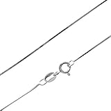 Collana Donna a catena sottile in argento 925 - serpente quadrato (square snake - 0.7 mm) - 58 cm, vari stili e misure prodotto in Italia - SilverAmber Jewellery - GCH00422