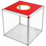 Operitacx Scatola per lotteria, scatola per tombola, contenitore per donazioni in acrilico, scatola quadrata per giochi a forma di tombola, porta biglietti trasparente,30 cm