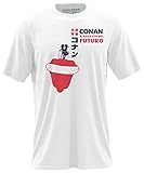 DYNIT Conan T-Shirt, Bianco, L Unisex-Adulto