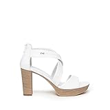 Nero Giardini E307500D Sandali Donna in Pelle - Bianco 39 EU