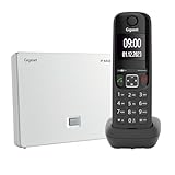 Gigaset AS690A IP BASE - Stazione base DECT con telefono e segreteria telefonica per il proprio sistema di comunicazione - supporta 6 portatili - VoIP - accesso ai contatti Google e Office 365