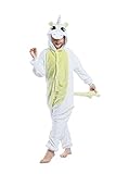 Hstyle Bambini Vestito Unicorno Kigurumi Pigiama Bambini Cosplay Costume Tutina Verde