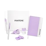 PANTONE™ Pastel Gift Box - Set Cancelleria con Temperino con Serbatoio, Taccuino Appunti, 2 Gomme da Cancellare, Bianchetto a Nastro 10mt e Penne Gel Nere 0.7 mm, Prodotti Cartoleria per Idee Regalo