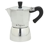 Tognana Grancucina, Caffettiera Moka, 3 Tazze, Mirror-Alluminio, Grigio