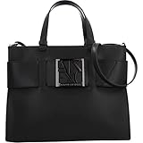 Armani Exchange Susy Big Tote, Borse a Tracolla Donna, Nero, TU