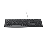 Logitech K120 Tastiera con Cavo per Windows, USB Plug-and-Play, Dimensioni Standard, Resistente agli Schizzi, Barra Spaziatrice Curva, Compatibile con PC, Laptop, Layout Italiano QWERTY - Nero