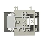 Arti & Mestieri Zenith - Orologio da parete tridimensionale di Design 100% Made in Italy - in Ferro, 60x49H cm (Fango, avorio e bianco marmo)