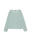 SISLEY Maglia Donna Verde Chiaro Over con Scollo a Barca