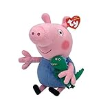 Ty - Morbido pupazzo di Peluche - Peppa Pig - George - Ottima idea regalo per bambine e bambini - Bambola di pezza - 46130-20 centimetri