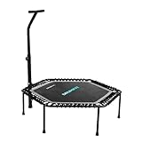 Cecotec Trampolino Elastico Fitness per Interni Drumfit Jump 1270. Ø 127cm Rimovibile Pieghevole, Trampolino Elastico, Altezza Regolabile su 6 Livelli, Base a 7 Gambe, Peso Massimo 100Kg