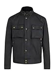 Belstaff Giacca aviatore cerata nera Racemaster P24