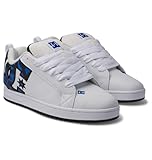 DC Shoes Court Graffik, Scarpe da Ginnastica Uomo, Bianco/Grigio/Blu, 42 EU