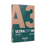 Colourbook UltraCopy80 - Carta da stampa premium multiuso A3, 80 g/m², 1 Risma da 500 Fogli