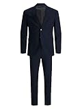 JACK & JONES Single Breasted Blazer And Tailored Trousers JPRFRANCO Super Slim Fit Suit Black 48 Black 48