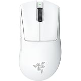 Razer DeathAdder V3 Pro - Mouse leggero per E-Sport Ergonomico Wireless (Design Leggero da 63 grammi, Sensore Ottico Focus Pro 30K, Interruttori del Mouse Gen-3, Wireless HyperSpeed) Bianco