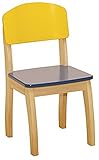 roba Sedia per bambini, Legno, Altezza del sedile 31.5cm, Giallo blu