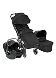 Graco - MYAVO™ TRIO - Passeggino leggero con chiusura veloce (0-22 kg), seggiolino auto per neonati (da 40 a 75 cm), navicella (mx. 9 kg); colore Midnight