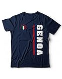 Maglietta Genoa Sport Calcio - T-Shirt Tifosi Ultras Genova Vari Colori Taglie dalla S alla XXL (XXL, Blu)