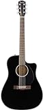 Fender CD-60SCE Dreadnought Chitarra Acustica Elettrificata, Nero