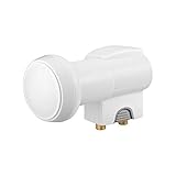 Goobay 67270 Illuminatore LNB Universale Doppio Twin, Grigio, Bianco