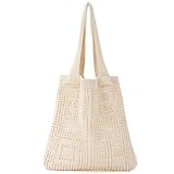 SUKUTU Borsa da Donna Grande all uncinetto, Borsa a tracolla,Borsa hobo in maglia per borsa da cucina