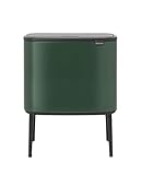 Brabantia Pattumiera per raccolta differenziata, Colore verde pino, 3 x 11 litre