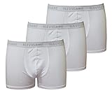 3 Boxer Uomo Navigare Cotone Elasticizzato Bianco S 573