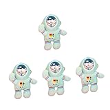 GALPADA 4 Pz portachiavi borse lovable soprammobile dorables atuccio xmas decorazioni per auto simpatico astronauta ciondolo bambola di peluche adorabile peluche astronauta Metallo Green