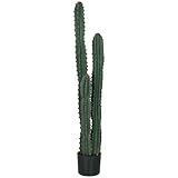 Outsunny Cactus Artificiale Grande Realismo Pianta Artificiale Grande Dimensione dim. Ø 18 x 120H cm Verde