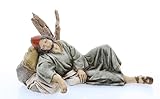 Moranduzzo Pastore Dormiente per Presepe da Cm 13 Scala 1:15 - Statuine Presepe Indistruttibili - Stile 700 , Pittura Rifinita a Mano, Prodotto Ufficiale, Made in Italy, Scultore M. Landi