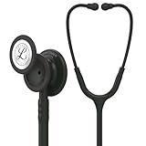 3M Littmann Stetoscopio per il monitoraggio Classic III, testina Black Edition, tubo auricolare nero, 69 cm, 5803