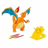 Pokemon PKW2731 Deluxe Feature include 6 Charizard interattivi Plus Pikachu Figura Launcher da 5,1 cm, Dettagli autentici, 6" Stile 1